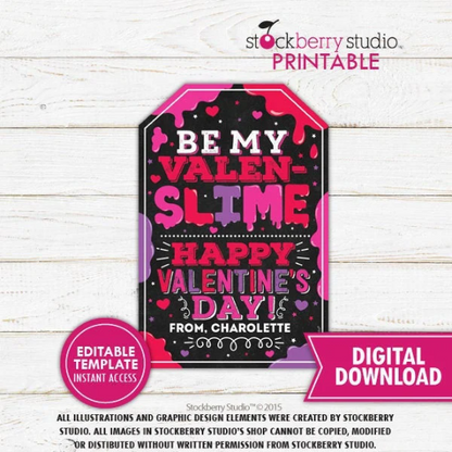 Valentine's Day Slime Tag