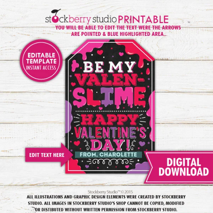 Valentine's Day Slime Tag
