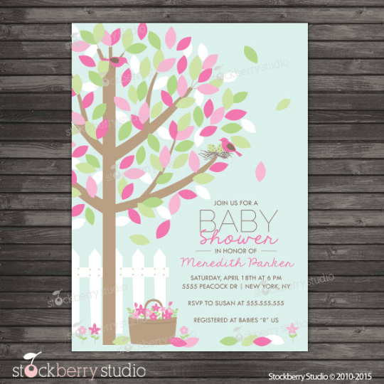 Spring Baby Shower Invitation - Stockberry Studio