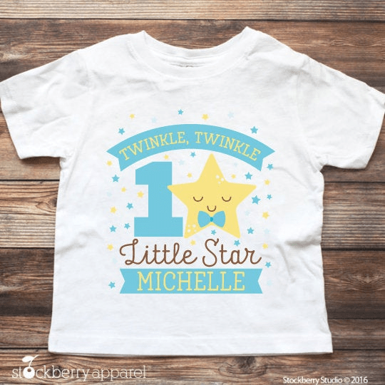 Twinkle Twinkle Little Star Birthday Shirt - Stockberry Studio
