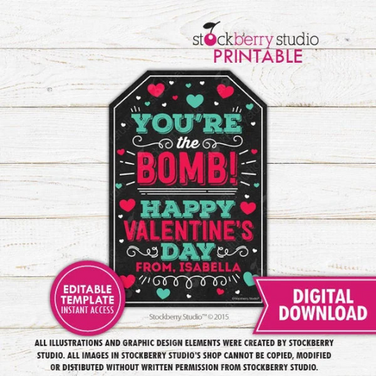 You're The Bomb Valentine Gift Tag